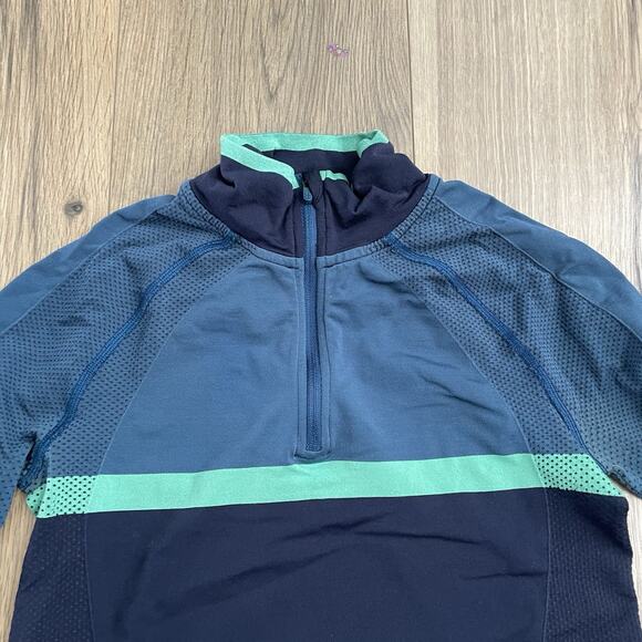 SWEATY BETTY Size XS US 4 ATHLETE SEAMLESS HALF ZIP LONG SLEEVE RUNNING TOP EUC - Picture 3 of 11